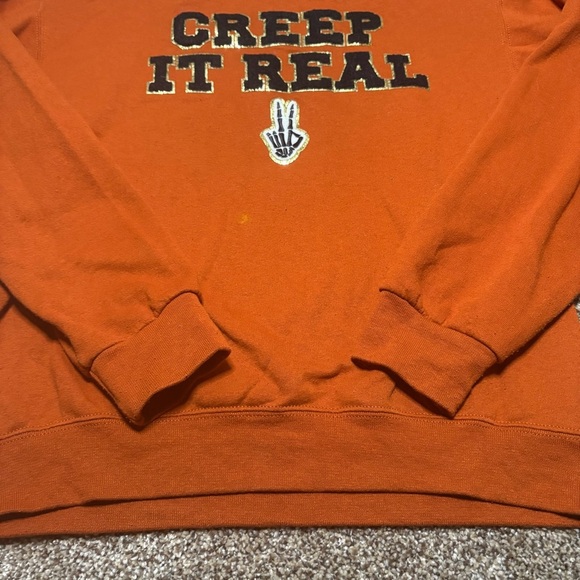 Jerzees Orange Graphic Women's Sweater - Picture 2 of 10